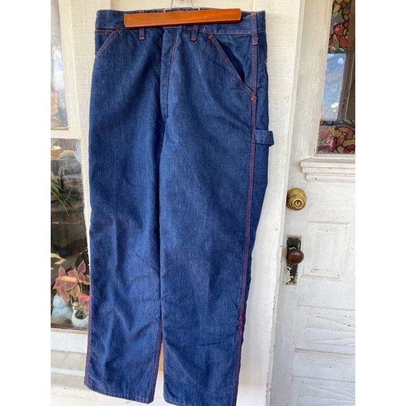 Vintage Montgomery Wards Mens Insulated Jeans 1960s 33/29 - Picture 2 of 16
